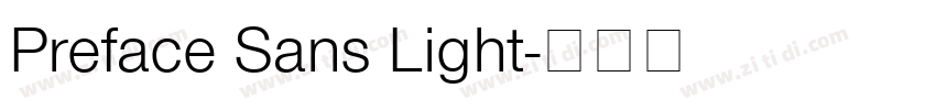 Preface Sans Light字体转换